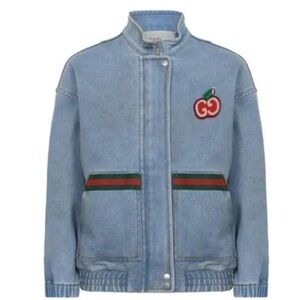 GUCCI GG Girls Apple Denim Jacket